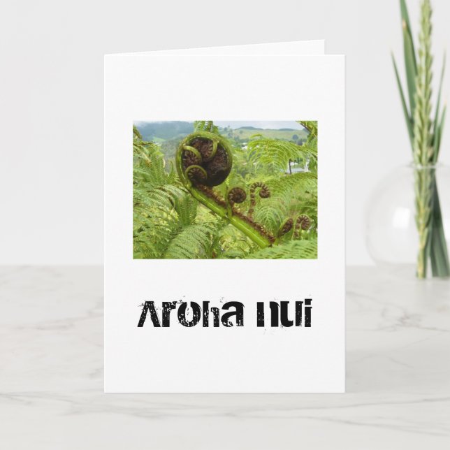 Big Love Koru. Above The Canopy Greetings card. Card (Front)