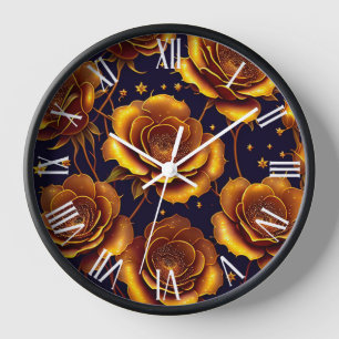 Big Luxury Gold Trendy Rose Collection Clock