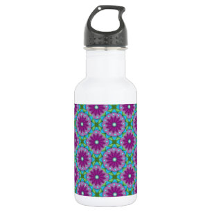 Big Magenta, Pink, and Green Flowers 532 Ml Water Bottle
