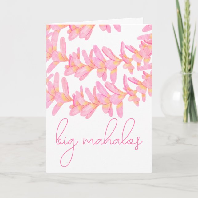 Big Mahalos Thank You Card (Front)