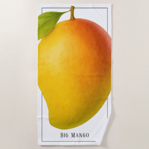 Big Mango, Sweet Fruit and Name Beach Towel