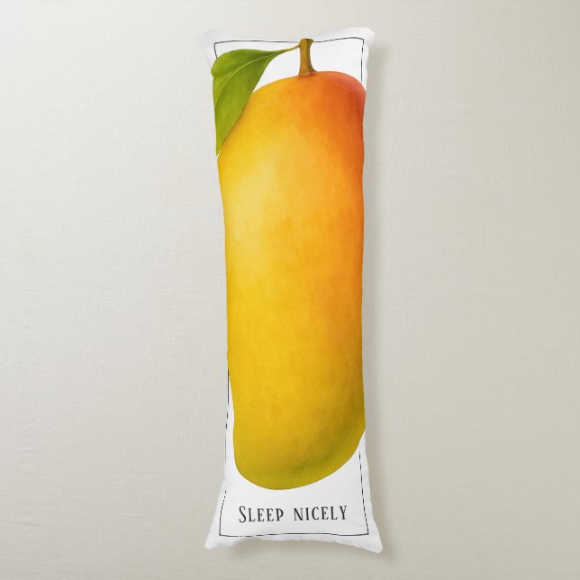 Big Mango, Sweet Fruit and Words Body Cushion (Front Vertical)