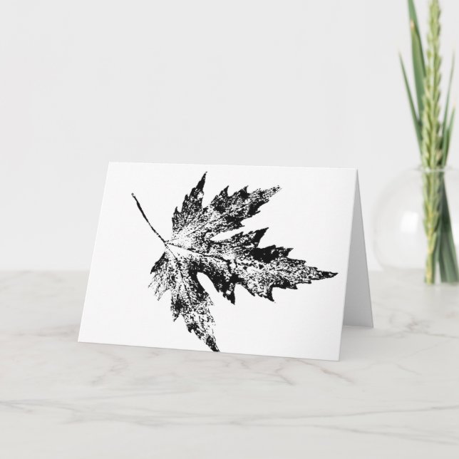 "Big Maple in Black" Country Greeting Card (Front)