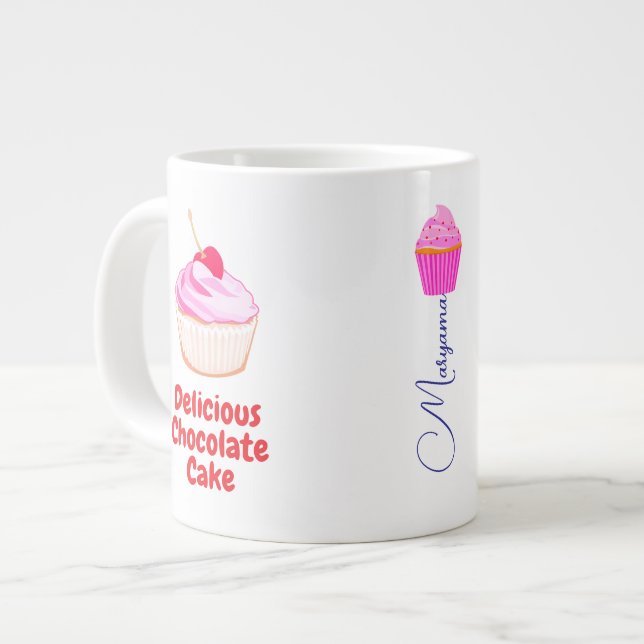 Big Microwaveable Mug for Chocolate CupCakes (Front Left)
