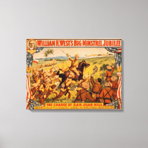 Big Minstrel Jubilee Charge of San Juan Hill Canvas Print