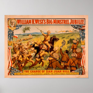 Big Minstrel Jubilee Charge of San Juan Hill Poster