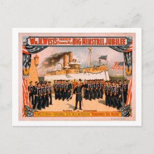 Big Minstrel Jubilee Remember the Maine Poster Postcard
