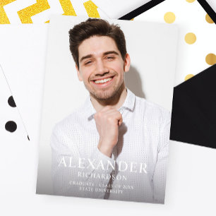 Big Mod Name Photo Graduation Vertical Announcemen Invitation