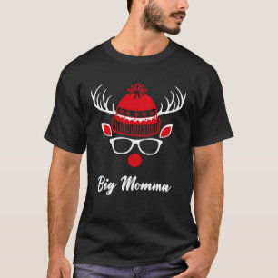 Big Momma  Christmas Reindeer Face Family Matching T-Shirt