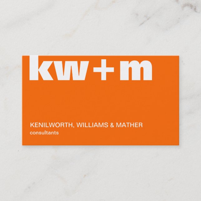Big Monogram Business Card (Front)