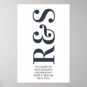 Big Monogram Modern Simple Poster