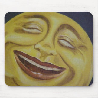 Big Moon Face Mouse Pad