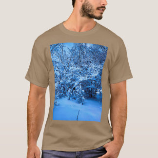 Big Moon IN Snow forest T-Shirt