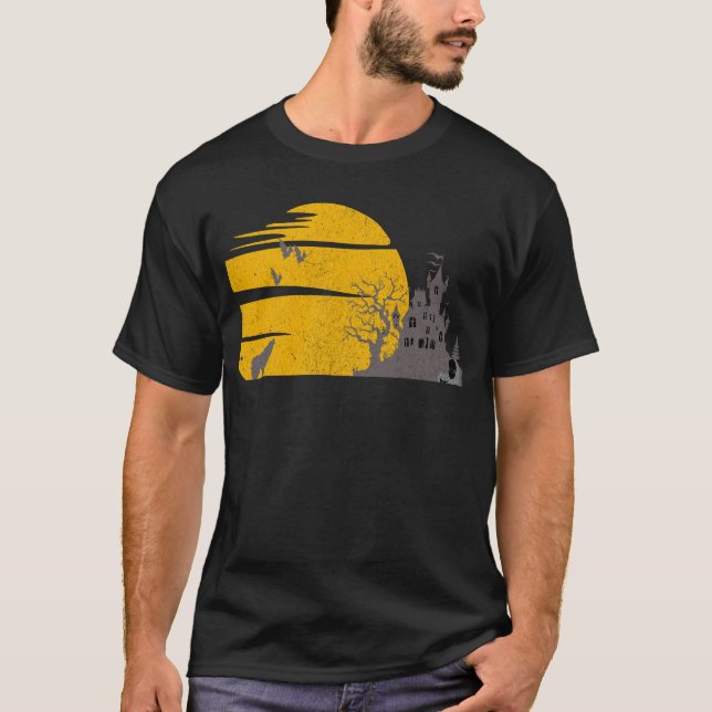 Big Moon Scary Night. T-Shirt (Front)