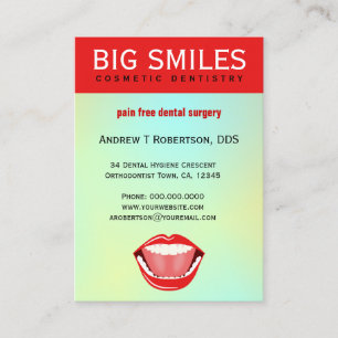Big Mouth Aqua Large Dental Appointment Reminder Card