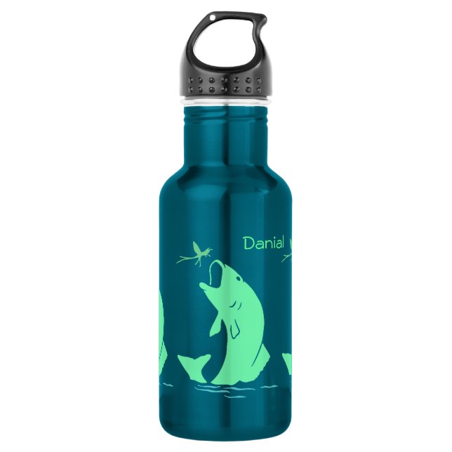 Big Mouth Bass Fishing 532 Ml Water Bottle (Front)