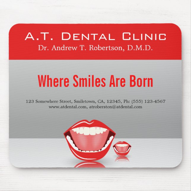 Big Mouth Dental Dentist Standard Mousepads (Front)