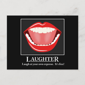 Big Mouth Funny Laughter Motivational Postcards