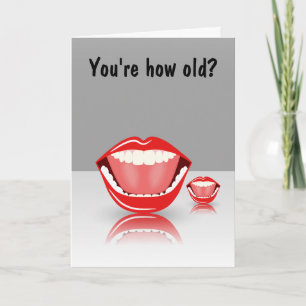 Big Mouth Humour Greeting Card Funny Birthday