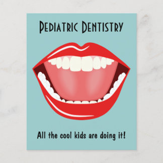 Big Mouth Small Dentist Dentistry Dental Blue Flyer