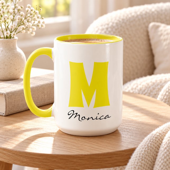 Big Mug | Huge Mug | Script Custom Name Monogram (Creator Uploaded)