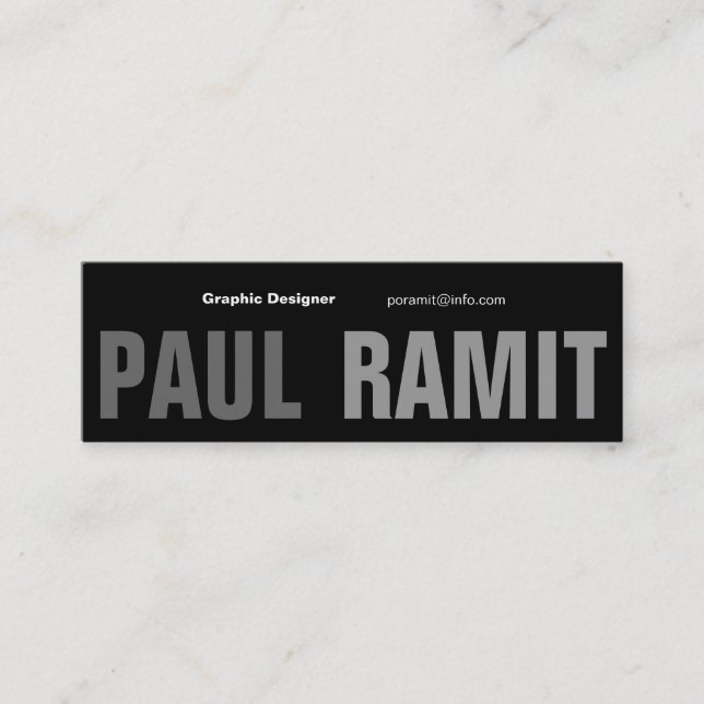 Big Name Font 6 Business Card (Front)