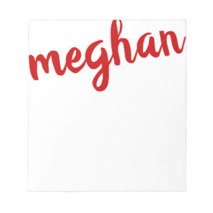 Big Name Red Personalised Notepad