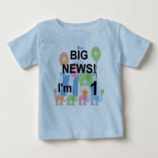 Big News Circus 1st Birthday T-shirts and Gifts (Front)