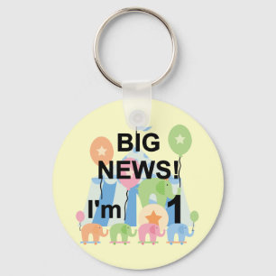 Big News Circus 1st Birthday T-shirts and Gifts Key Ring
