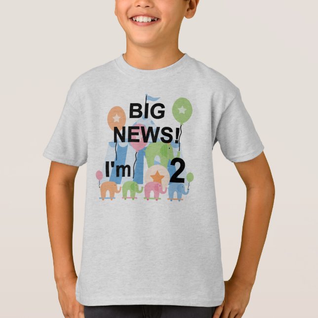 Big News Circus 2nd Birthday T-shirts and Gifts (Front)