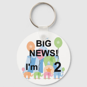 Big News Circus 2nd Birthday T-shirts and Gifts Key Ring