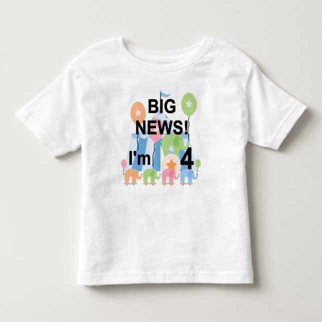Big News Circus 4th Birthday T shirts and Gifts (Front)