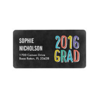 Big News Graduation Address Labels - Chalk