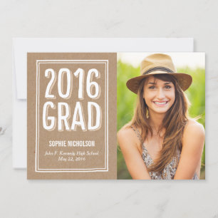 Big News Graduation Announcement Invitation Kraft