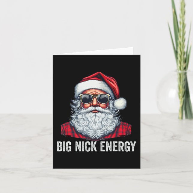Big Nick Energy Christmas Santa  Card (Front)