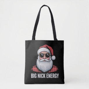 Big Nick Energy Christmas Santa Sunglasses Xmas Tote Bag