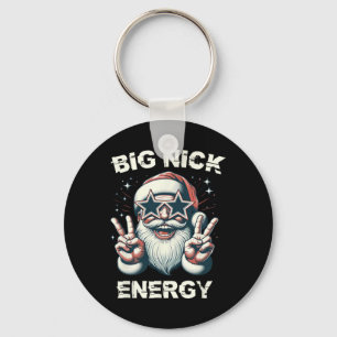 Big Nick Energy Funny Santa Christmas Key Ring