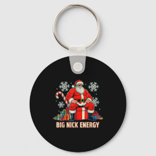Big Nick Energy Funny Santa Christmas Vintage  Key Ring