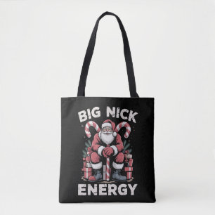 Big Nick Energy Funny Santa Claus Christmas Tote Bag