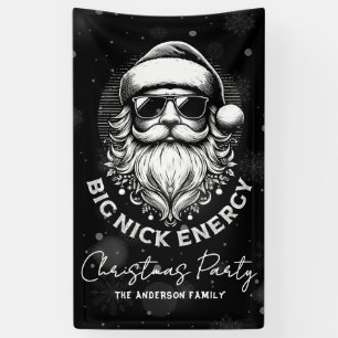 Big Nick Energy Santa Funny Christmas Xmas Holiday Banner