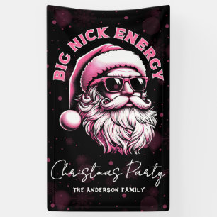 Big Nick Energy Santa Funny Christmas Xmas Holiday Banner