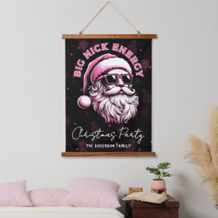Big Nick Energy Santa Funny Christmas Xmas Holiday Hanging Tapestry
