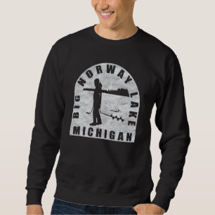 Big Norway Lake Ice Fishing Michigan Sweatshirt