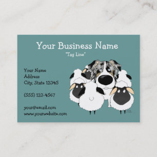 Big Nose Blue Merle Australian Shepherd Business Card