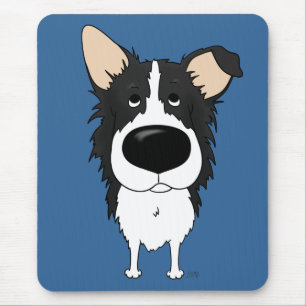 Big Nose Border Collie Mouse Pad
