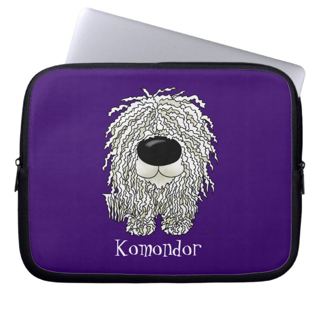 Big Nose Komondor Laptop Sleeve (Front)