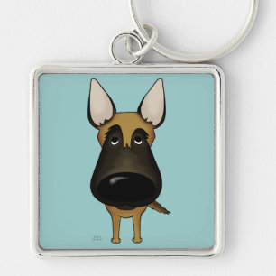 Big Nose Malinois Key Ring