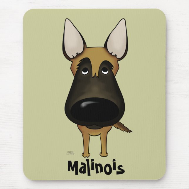 Big Nose Malinois Mouse Pad (Front)