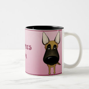 Big Nose Malinois Mum Two-Tone Coffee Mug