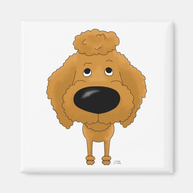 Big Nose Poodle Magnet (Front)